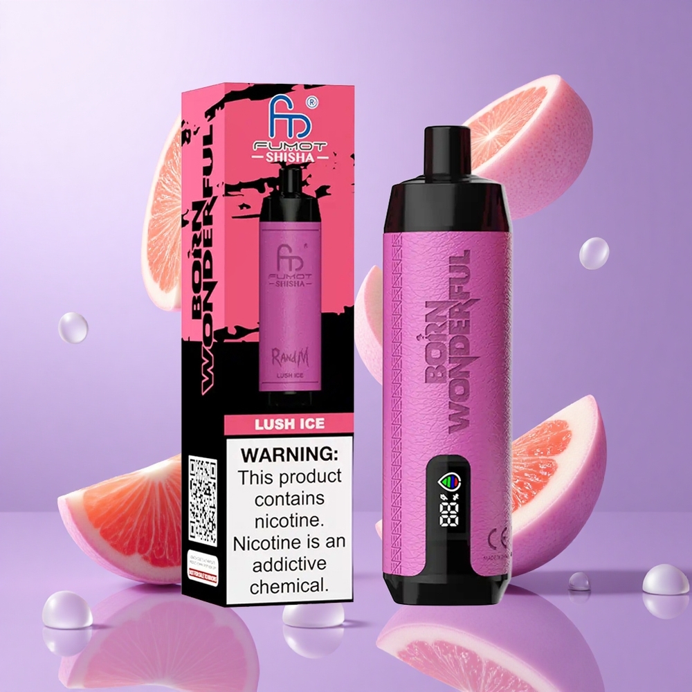 RandM Fumot Shisha 10000 Puffs Lush Eis Deutschland großhandel 18ml vorgefülltes E-Liquid