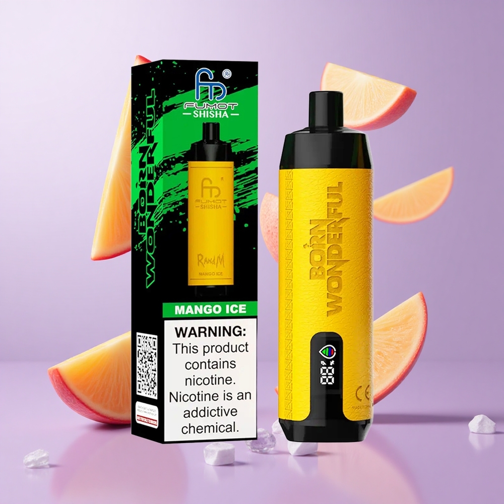RandM Fumot Shisha 10000 Puffs Mango Eis Deutschland großhandel 18ml vorgefülltes E-Liquid