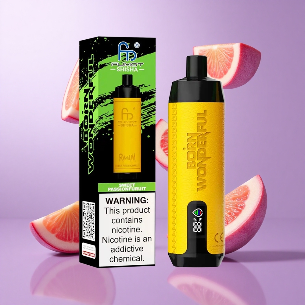 RandM Fumot Shisha 10000 Puffs Süße Passionsfrucht Deutschland großhandel 18ml vorabgefülltes E-Liquid