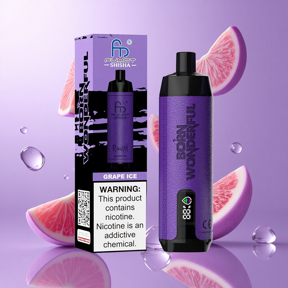 RandM Fumot Shisha 10000 Puffs Traube Eis Deutschland großhandel 18ml vorgefülltes E-Liquid