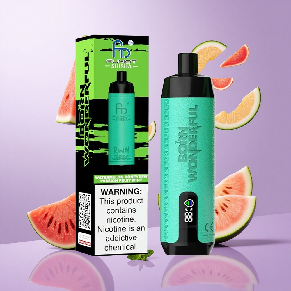 RandM Fumot Shisha 10000 Puffs Wassermelone Honigmelone Passionsfrucht Minze Deutschland großhandel 18ml vorgefülltes E-Liquid