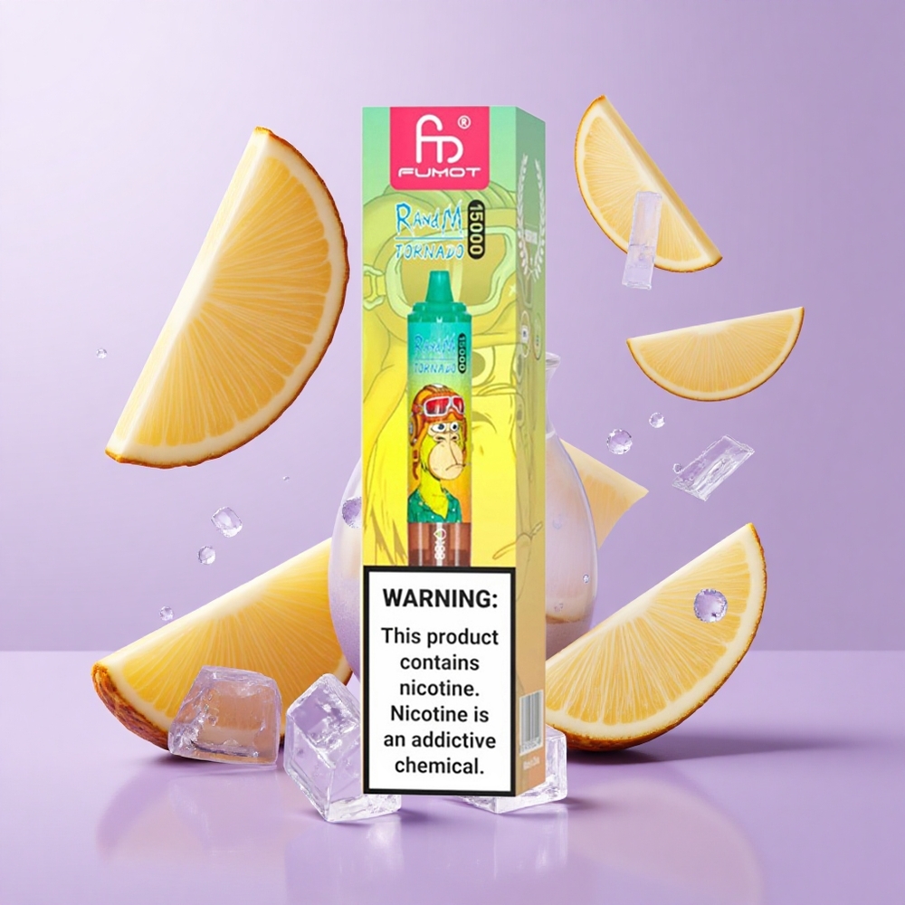 RandM Fumot Tornado 15000 Puffs Ananas Eis Deutschland großhandel LCD Bildschirm 25ml Flüssigkeitskapazität