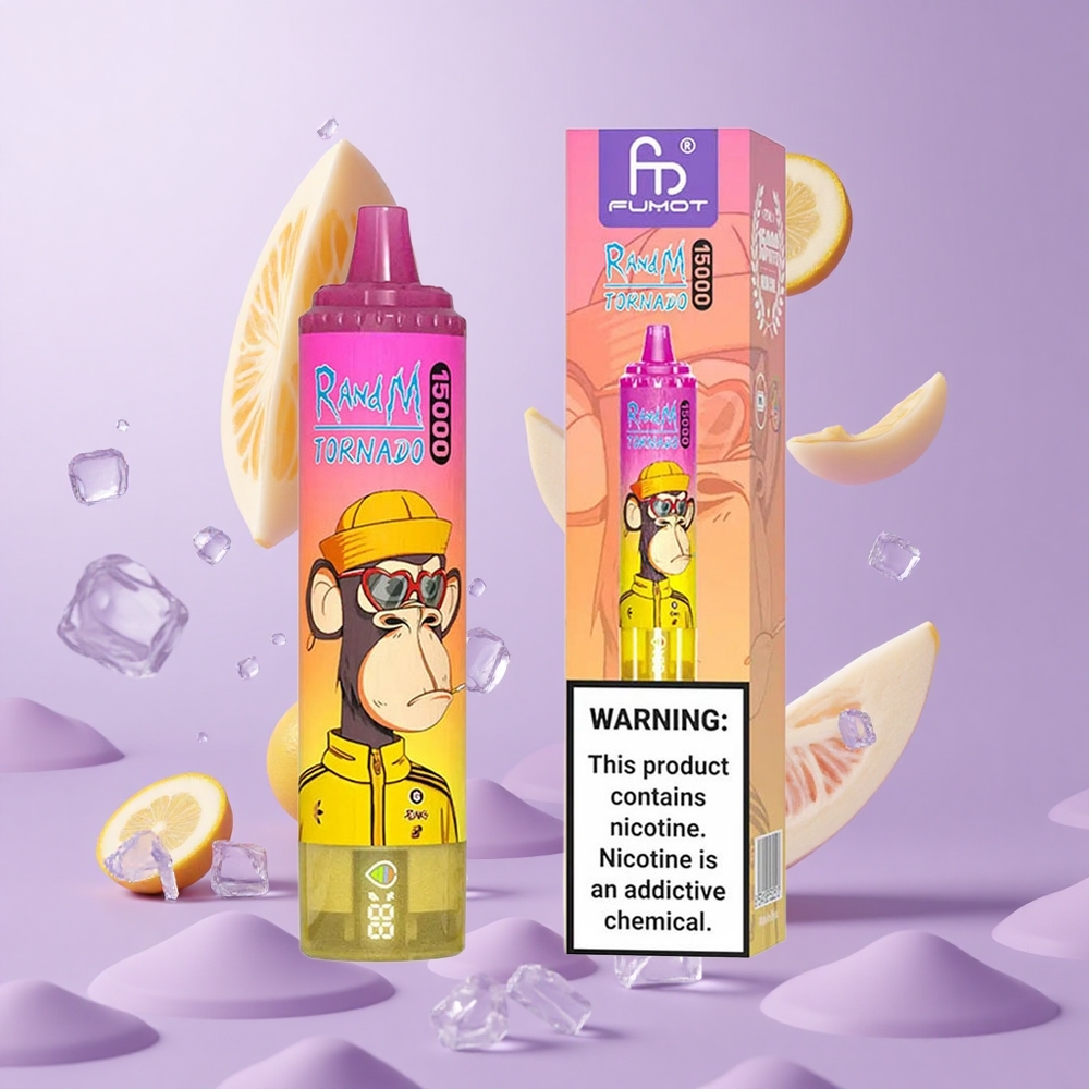 RandM Fumot Tornado 15000 Puffs Bananeneis Deutschland großhandel 25ml Flüssigkeitskapazität