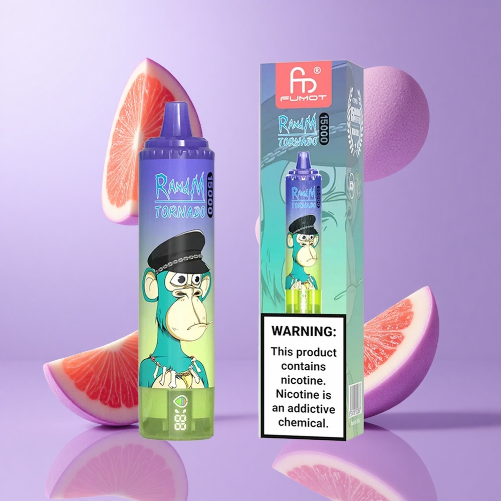 RandM Fumot Tornado 15000 Puffs Blaubeere Bubble Gum Deutschland großhandel 25ml Flüssigkeitskapazität
