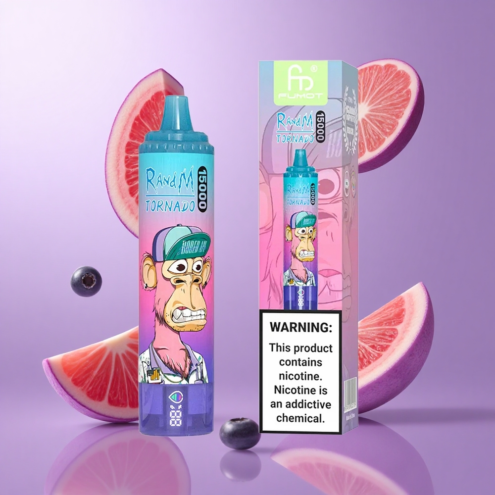 RandM Fumot Tornado 15000 Puffs Blaubeere Himbeere Deutschland großhandel 25ml Flüssigkeitskapazität