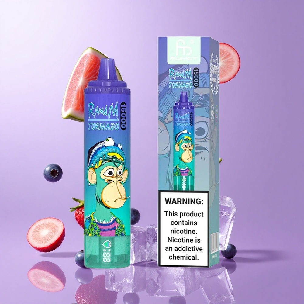RandM Fumot Tornado 15000 Puffs Blaubeere On Ice Deutschland großhandel 25ml Flüssigkeitskapazität