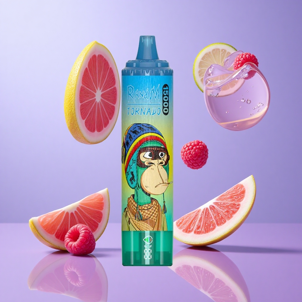 RandM Fumot Tornado 15000 Puffs Blaue Himbeere Limonade Deutschland großhandel LCD Bildschirm 25ml Flüssigkeitskapazität