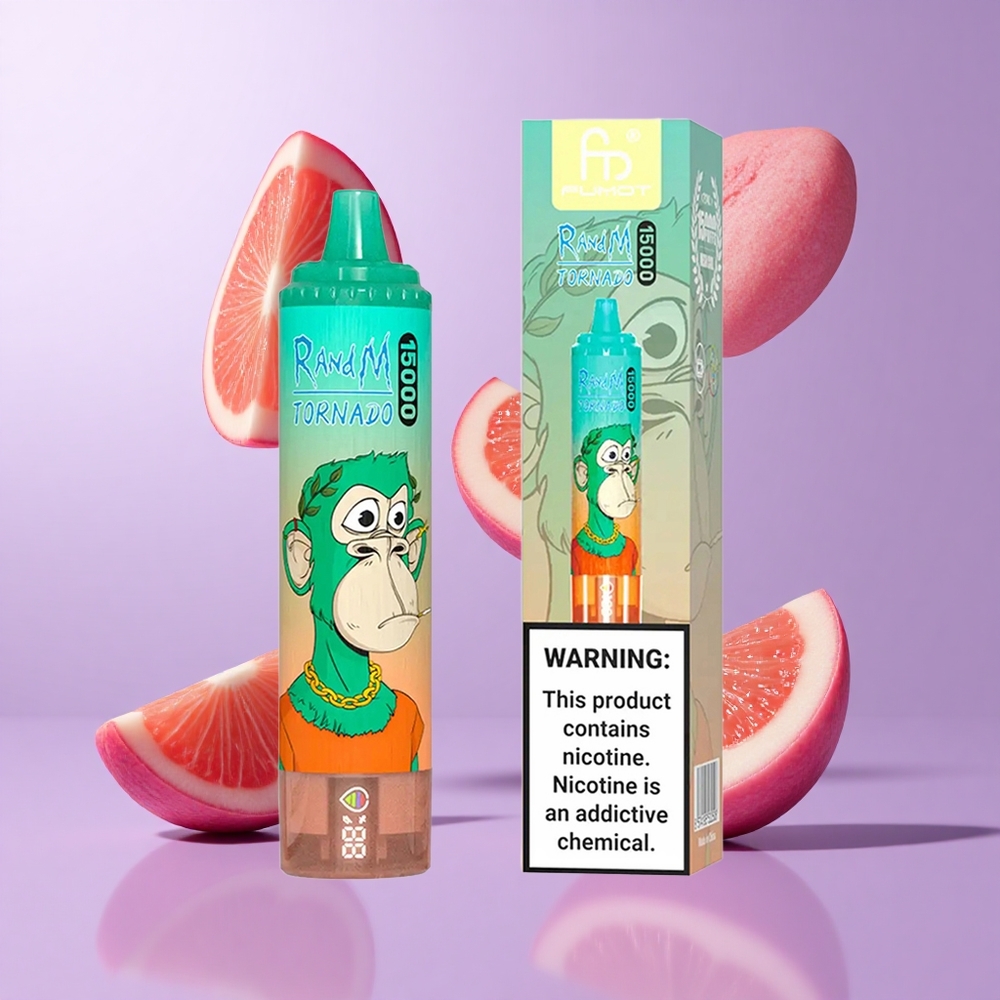 RandM Fumot Tornado 15000 Puffs Dreifach Beere Einweg-Vape Deutschland großhandel LCD Bildschirm 25ml Flüssigkeitskapazität
