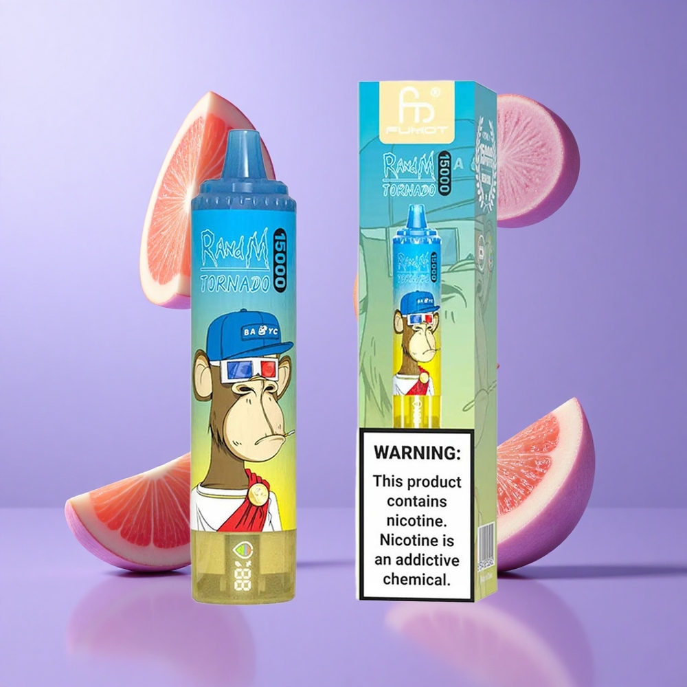 RandM Fumot Tornado 15000 Puffs Einweg-Vape Herr Blau Deutschland großhandel LCD-Display 25ml Flüssigkeitskapazität