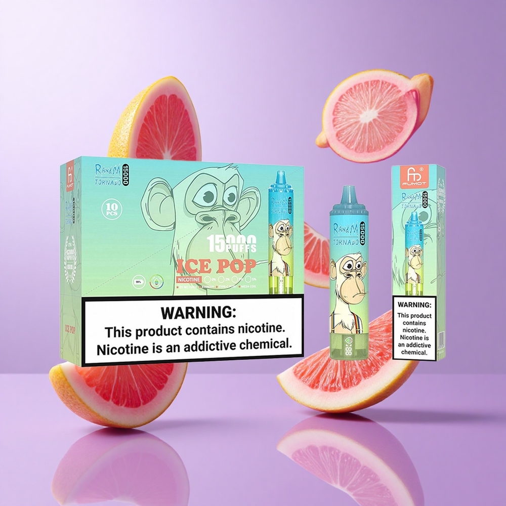 RandM Fumot Tornado 15000 Puffs Eis Pop Deutschland großhandel 25ml Flüssigkeitskapazität 850mAh Batterie