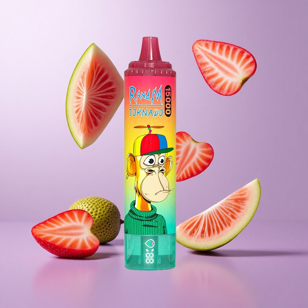 RandM Fumot Tornado 15000 Puffs Erdbeere Kiwi Deutschland großhandel LCD Bildschirm 25ml Flüssigkeitskapazität