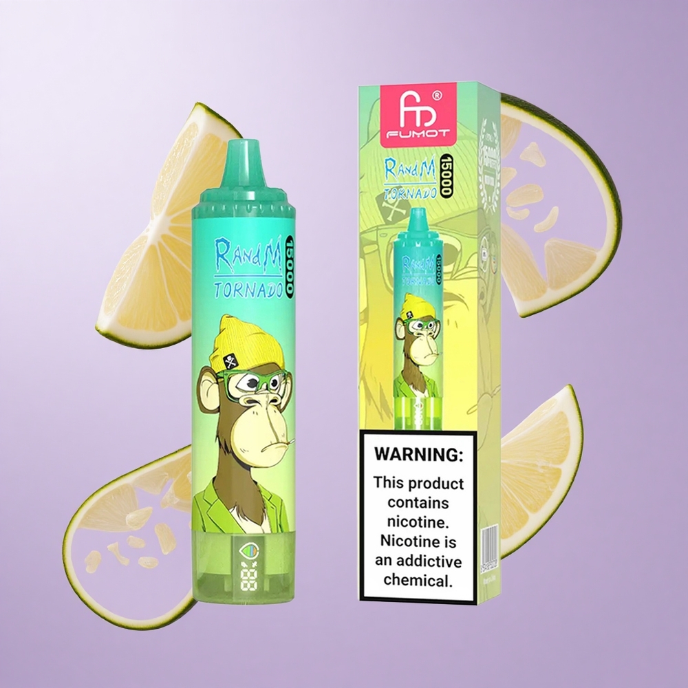 RandM Fumot Tornado 15000 Puffs Zitrone Limette Deutschland großhandel 25ml Flüssigkeitskapazität 850mAh Batterie