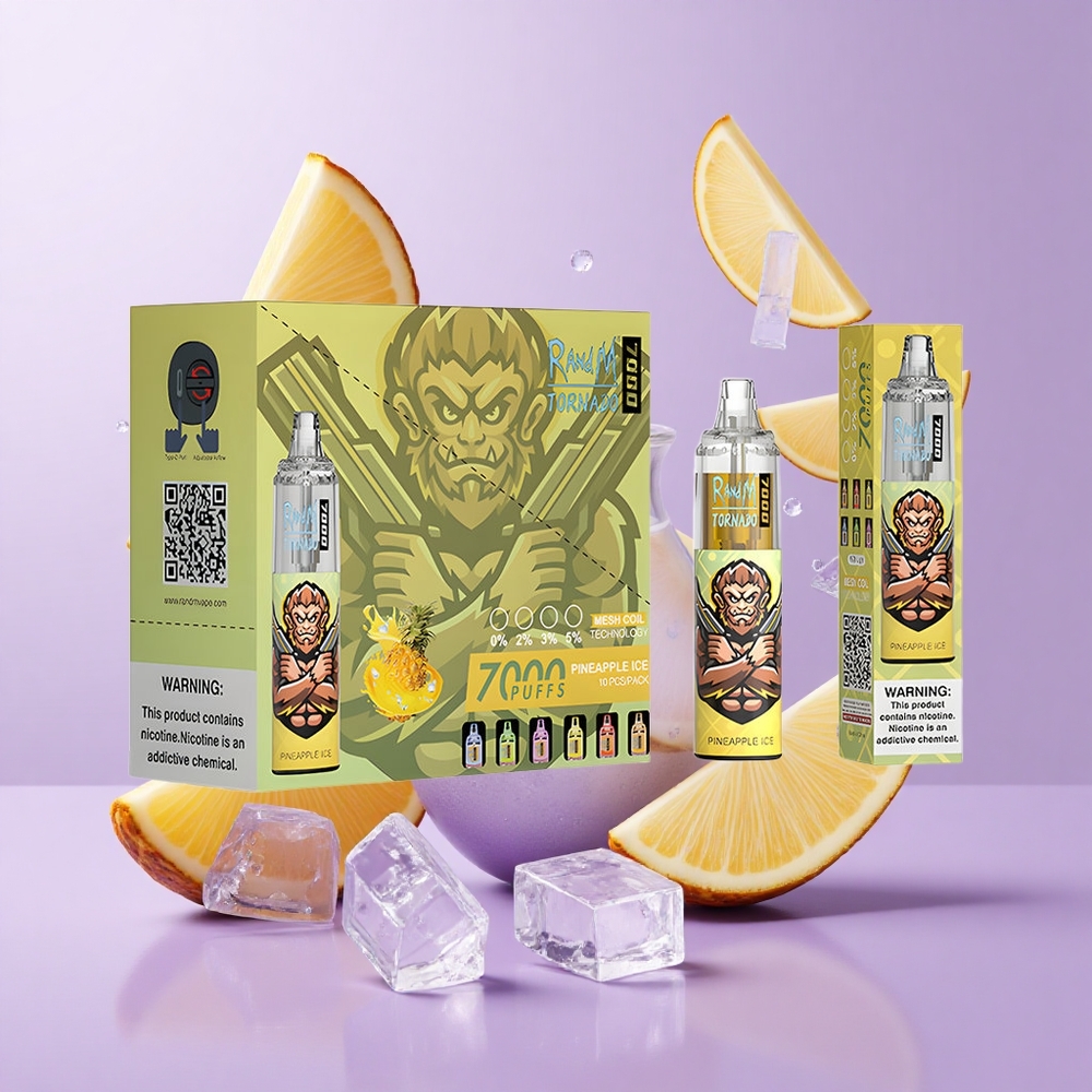 RandM Fumot Tornado 7000 Puffs Ananas Eis Deutschland großhandel 14 ML E-Liquid