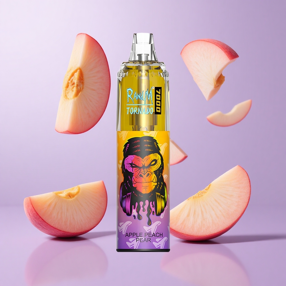 RandM Fumot Tornado 7000 Puffs Apfel Pfirsich Birne Deutschland großhandel 14 ML E-Liquid