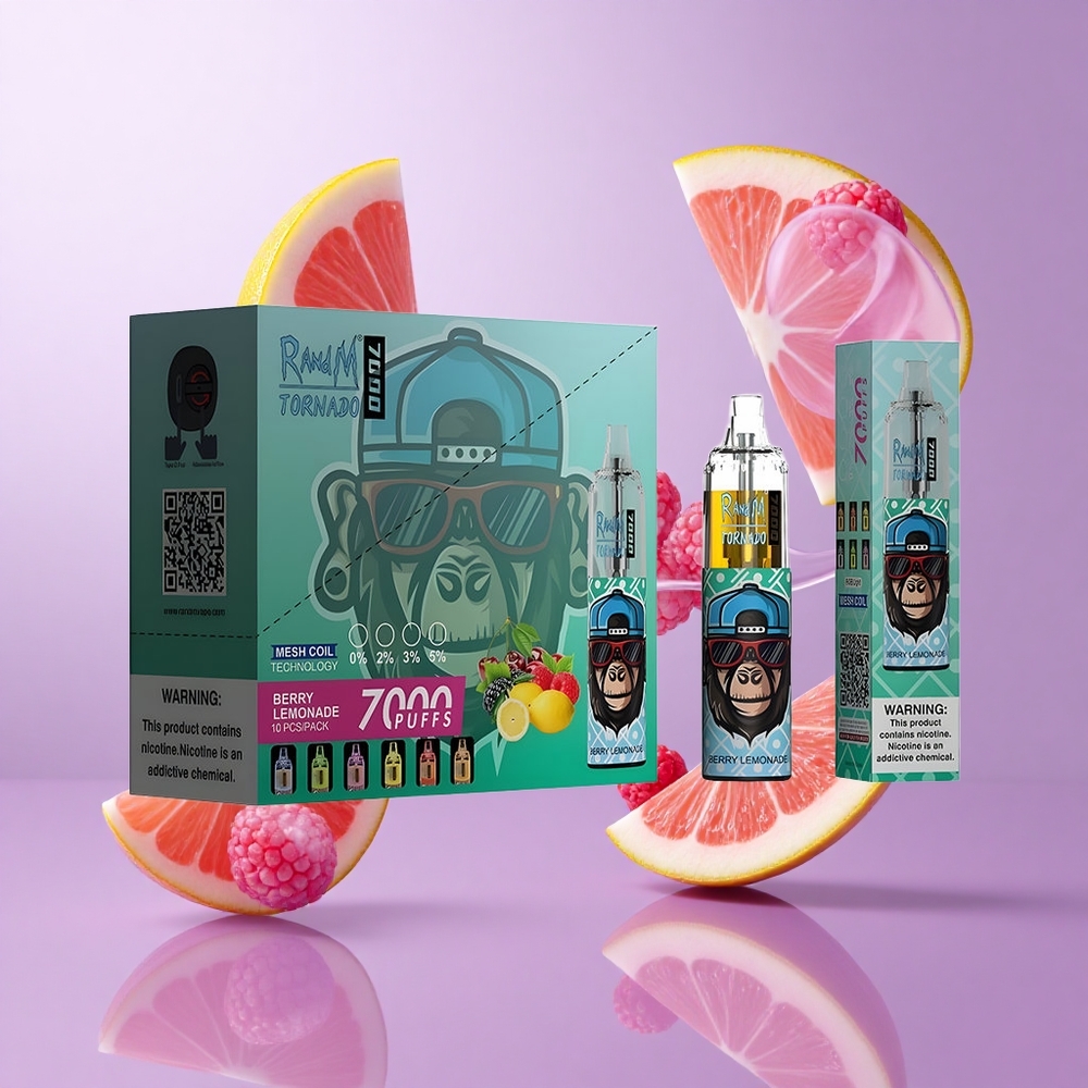 RandM Fumot Tornado 7000 Puffs Beere Limonade Deutschland großhandel 14 ML E-Liquid