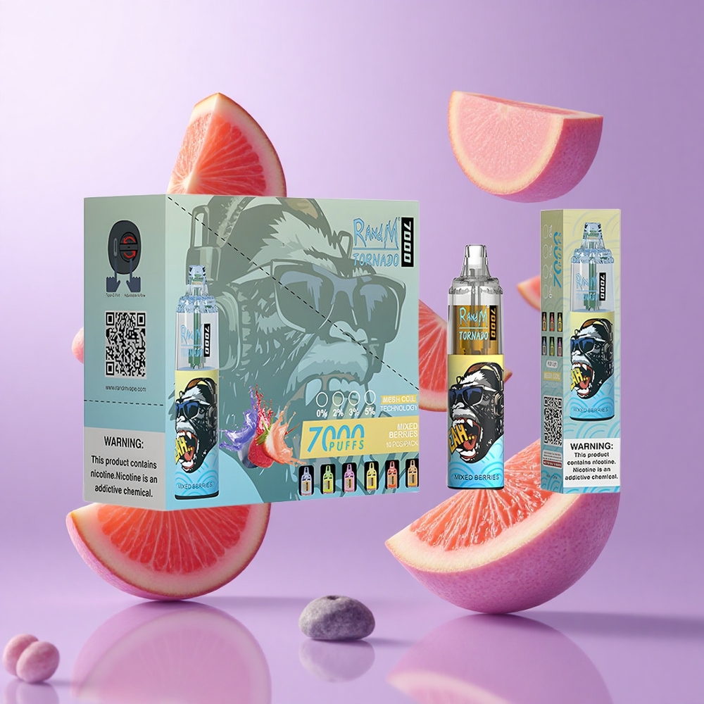 RandM Fumot Tornado 7000 Puffs Beerenmix Deutschland großhandel 14 ML E-Liquid