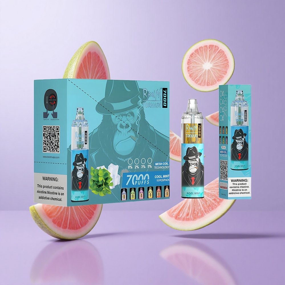RandM Fumot Tornado 7000 Puffs Cool Minze Deutschland großhandel 14 ML E-Liquid