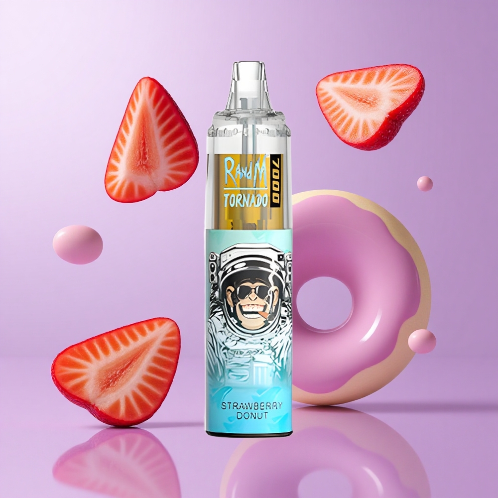 RandM Fumot Tornado 7000 Puffs Erdbeer Donut Deutschland großhandel 14 ML E-Liquid