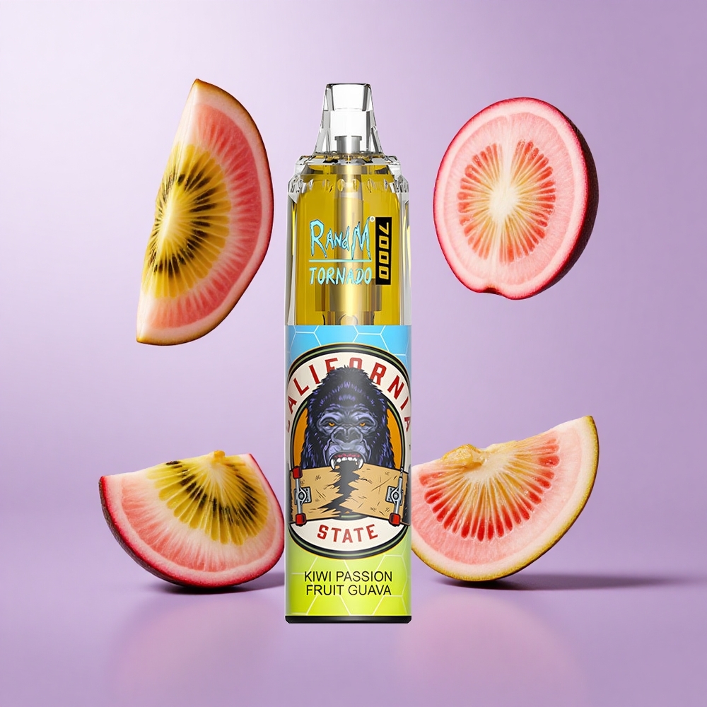 RandM Fumot Tornado 7000 Puffs Kiwi Passionsfrucht Guave Deutschland großhandel 14 ML E-Liquid Mesh Coil