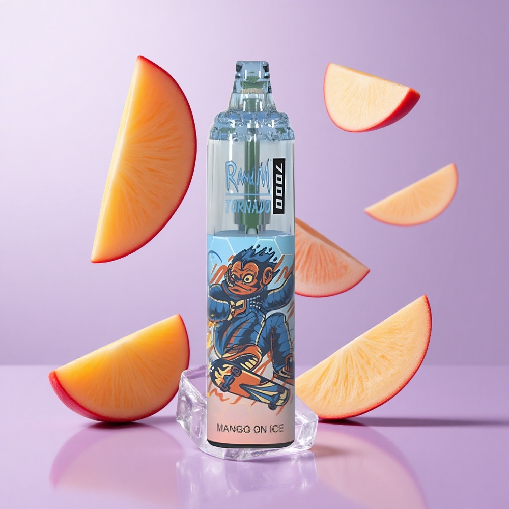 RandM Fumot Tornado 7000 Puffs Mango Auf Eis Deutschland großhandel 14 ML E-Liquid