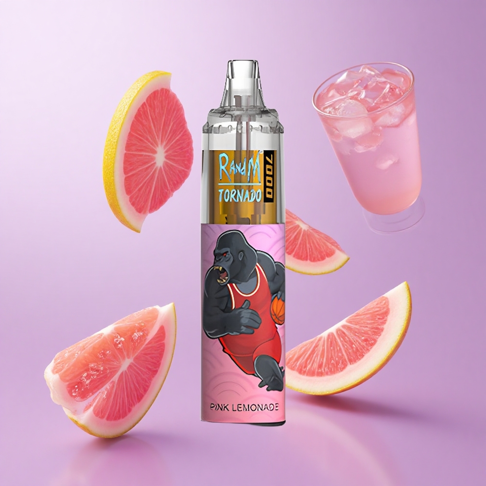 RandM Fumot Tornado 7000 Puffs Rosa Zitronenlimonade Deutschland großhandel 14 ML E-Liquid