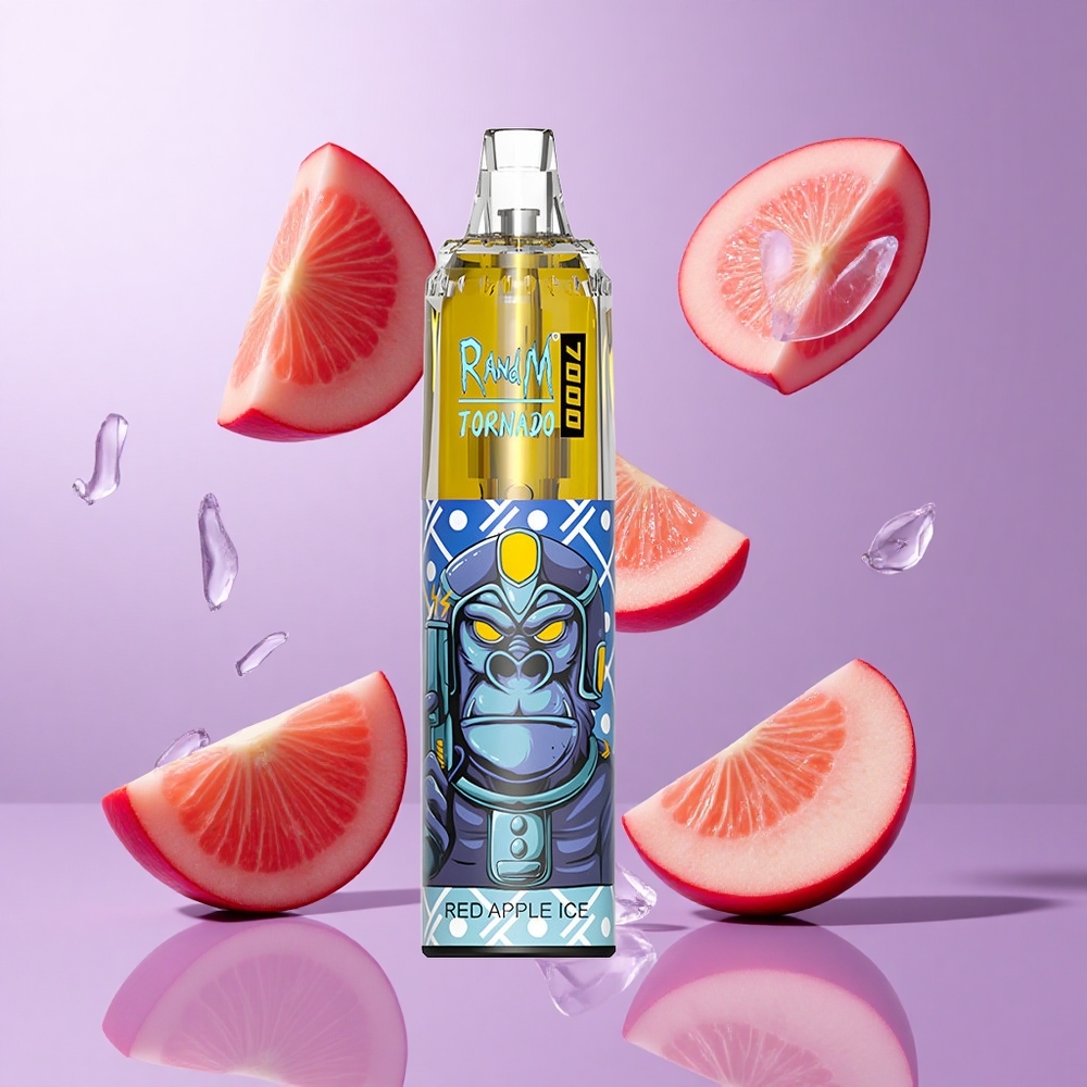 RandM Fumot Tornado 7000 Puffs Roter Apfel Eis Deutschland großhandel 14 ML E-Liquid