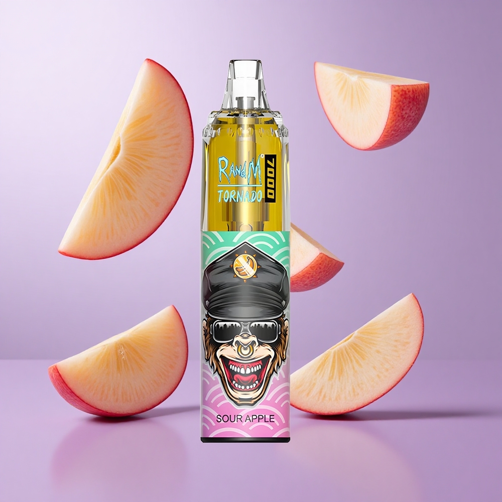 RandM Fumot Tornado 7000 Puffs Sauer Apfel Deutschland großhandel 14 ML E-Liquid