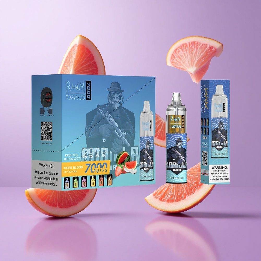 RandM Fumot Tornado 7000 Puffs Tigerblut Deutschland großhandel 14 ML E-Liquid Mesh Coil