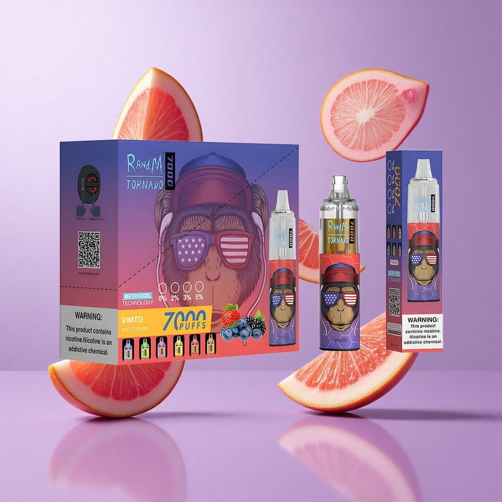 RandM Fumot Tornado 7000 Puffs Vimto Geschmack Deutschland großhandel 14 ML E-Liquid