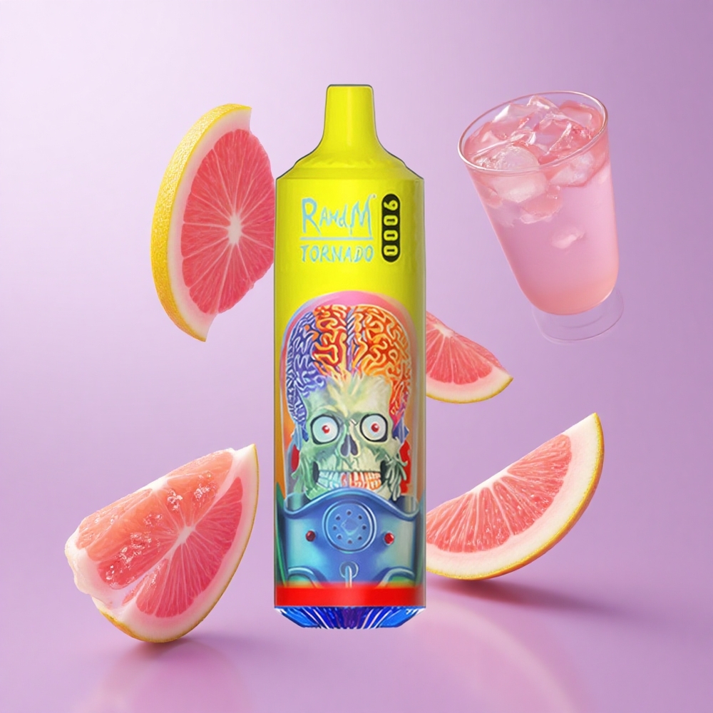 RandM Fumot Tornado 9000 Puffs 54 Geschmacksrichtungen Rosa Zitronenlimonade Deutschland großhandel 18 mL E-Liquid-Kapazität