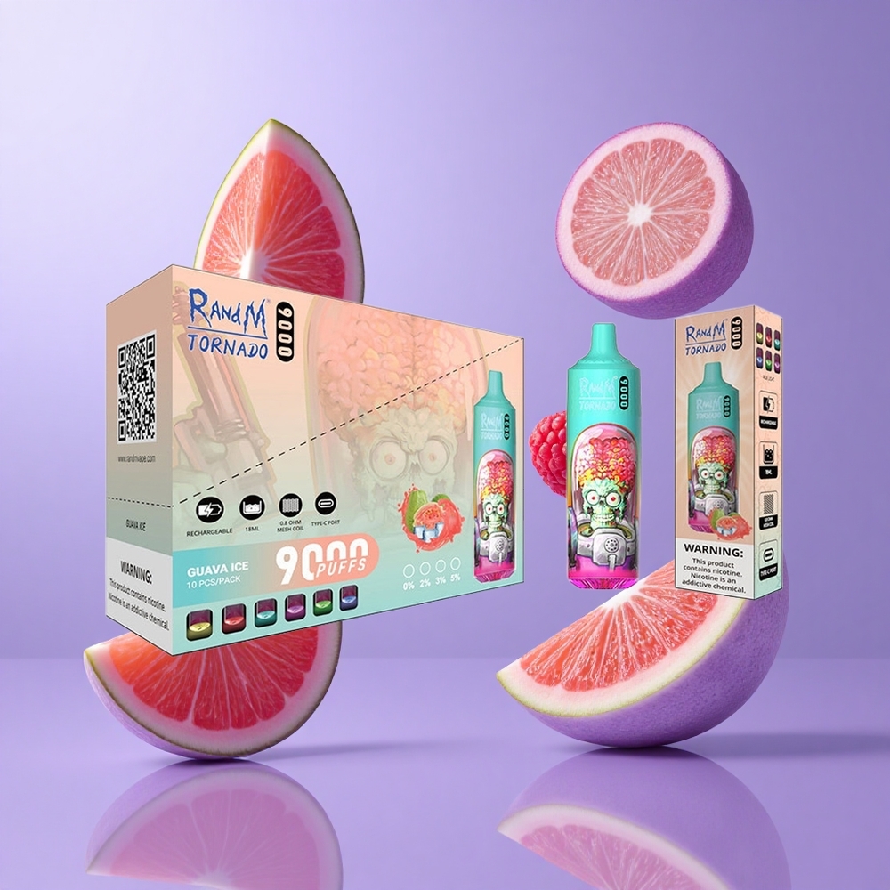 RandM Fumot Tornado 9000 Puffs Blaue Saure Himbeere Einweg-Vape Deutschland großhandel 18 mL E-Liquid Kapazität