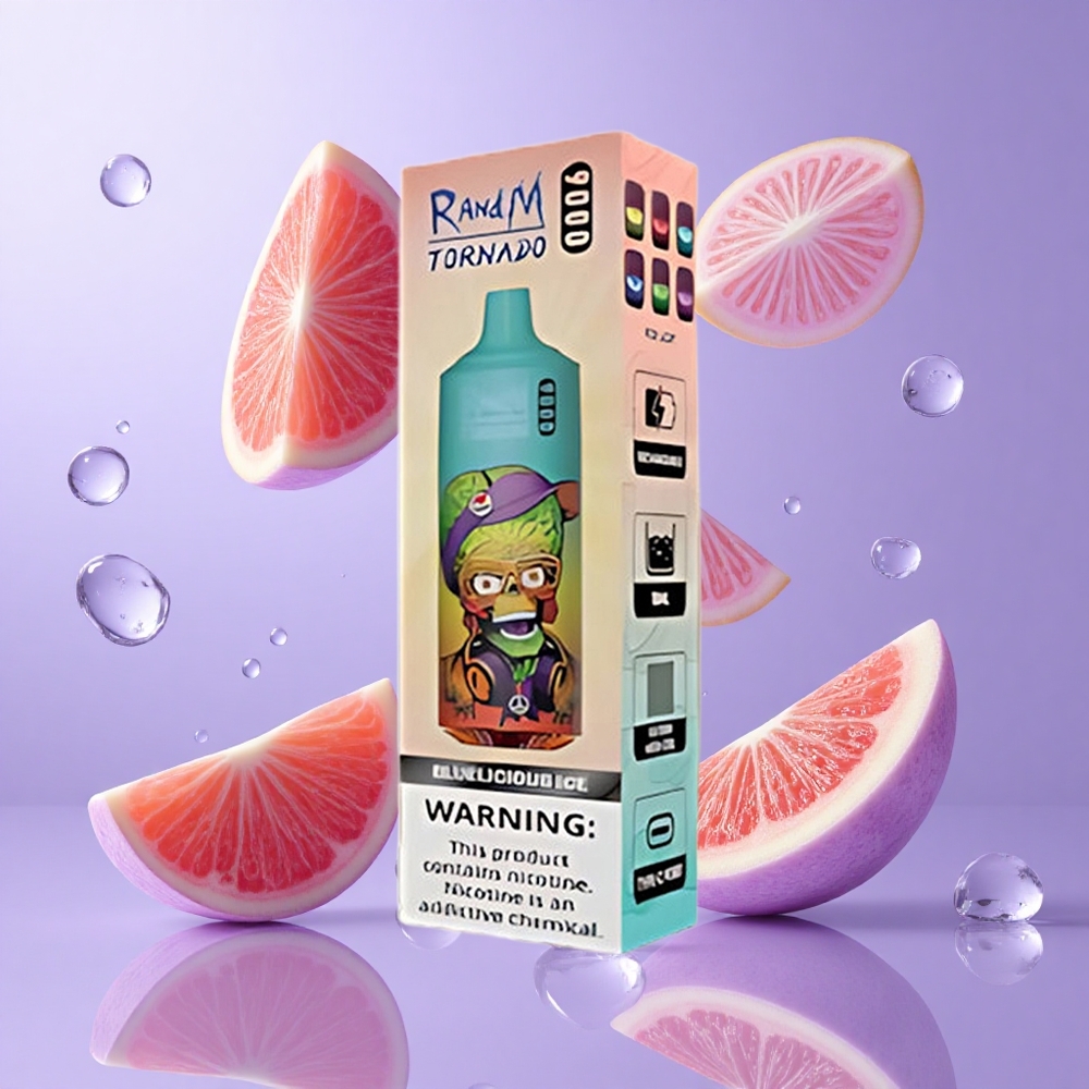RandM Fumot Tornado 9000 Puffs Blauisierter Eisgeschmack Deutschland großhandel 18 mL E-Liquid Kapazität