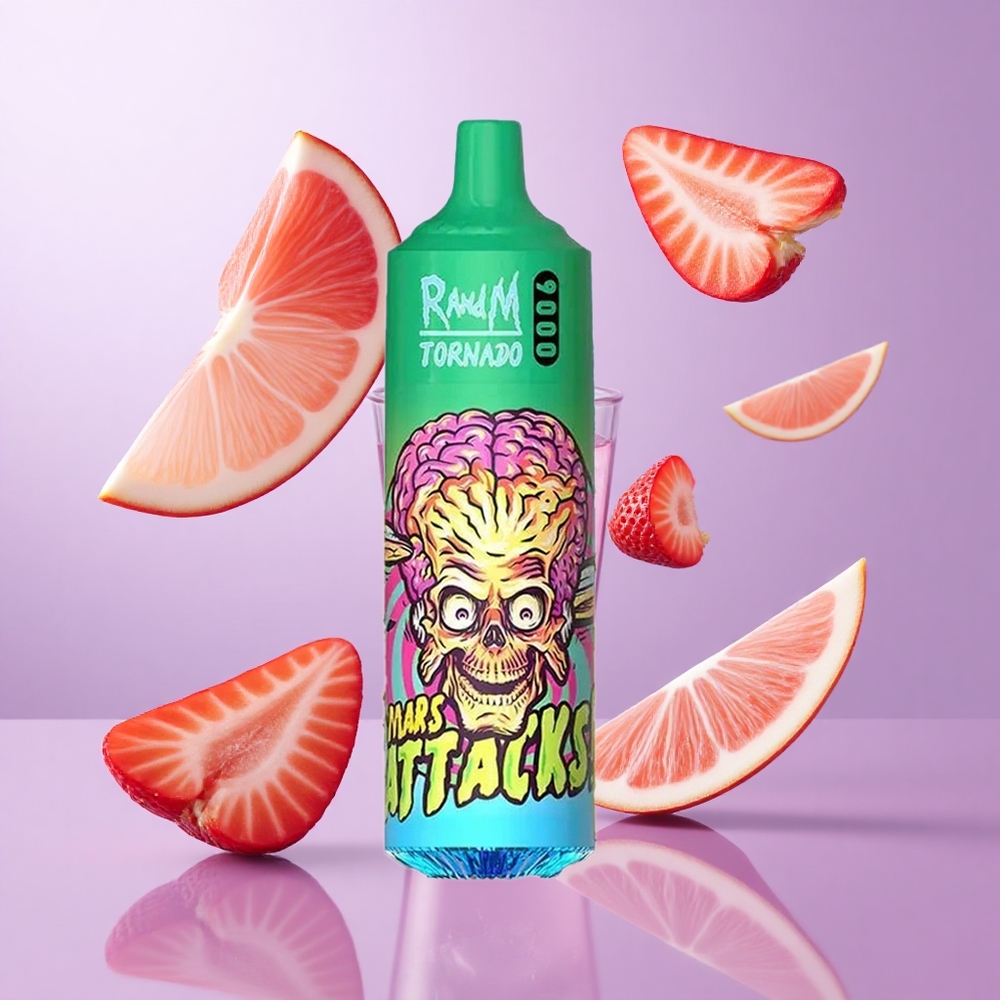 RandM Fumot Tornado 9000 Puffs Erdbeere Limonade Deutschland großhandel 18 mL E-Liquid Kapazität