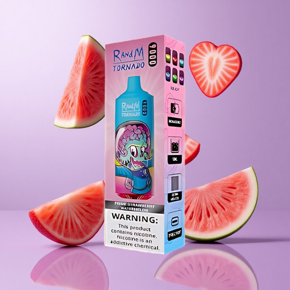 RandM Fumot Tornado 9000 Puffs Erdbeere Wassermelone Deutschland großhandel 18 mL E-Liquid Kapazität