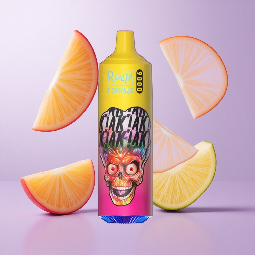 RandM Fumot Tornado 9000 Puffs Pfirsich Mango Ananas Einweg-Vape Deutschland großhandel 18 mL E-Liquid Kapazität