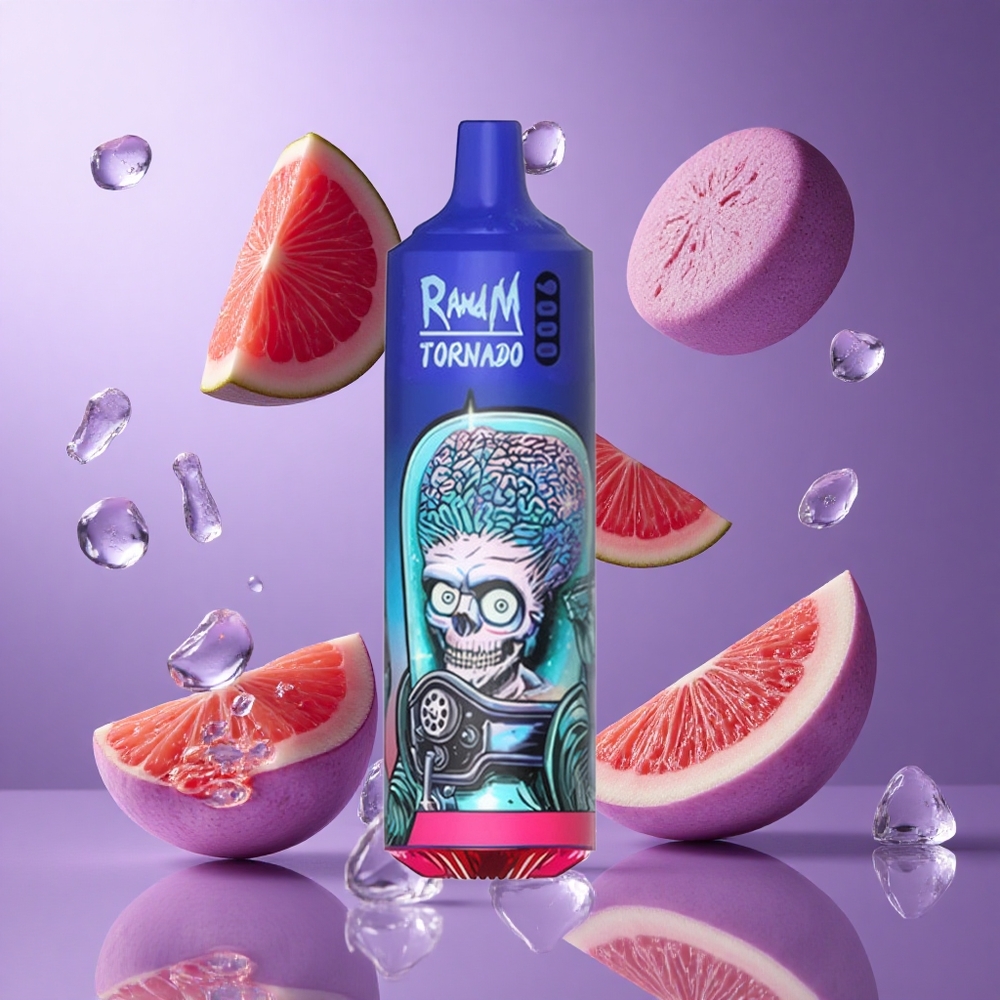 RandM Fumot Tornado 9000 Puffs Schwarz Eis Deutschland großhandel 54 Geschmacksrichtungen 9000 Puffs 18 mL E-Liquid Kapazität