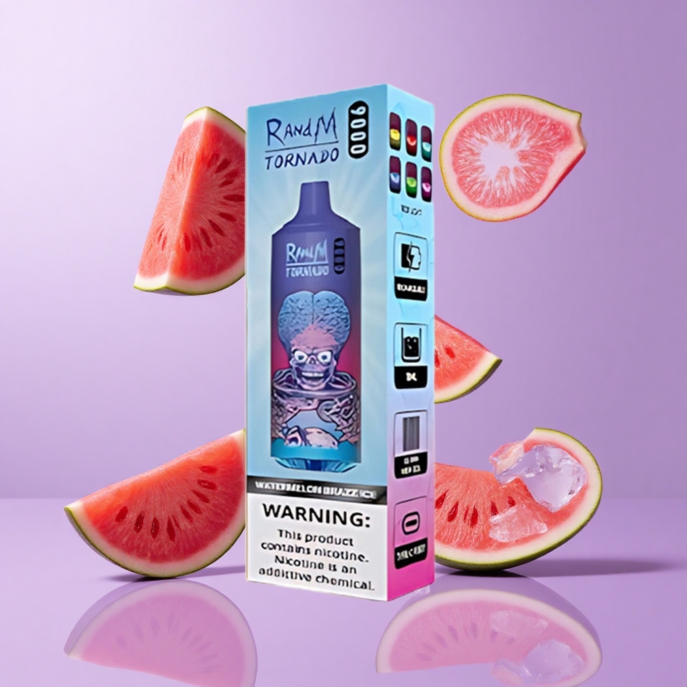 RandM Fumot Tornado 9000 Puffs Wassermelone Brazz Eis Deutschland großhandel 18 mL E-Liquid Kapazität
