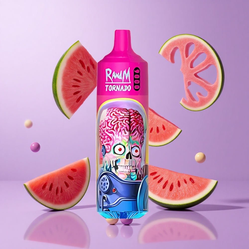 RandM Fumot Tornado 9000 Puffs Wassermelone Skittles Deutschland großhandel 18 mL E-Liquid Mesh Coil