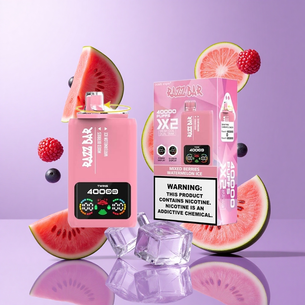 Razz Bar 40000 Puffs Einweg-Vape Mischbeeren_Wassermelone Eis Deutschland großhandel 1,0Ohm 2 Mesh Coil