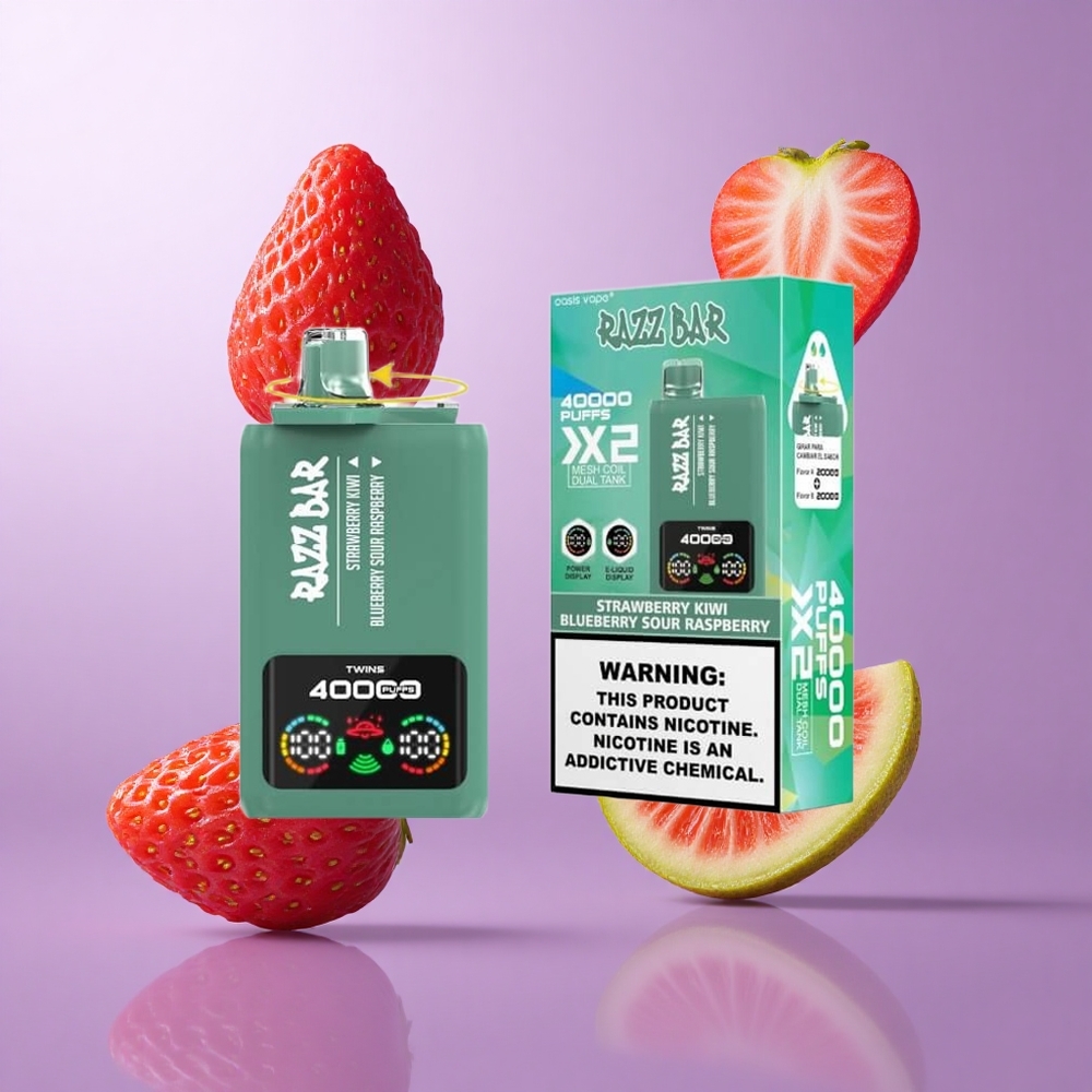 Razz Bar 40000 Puffs Erdbeere Kiwi_Heidelbeere Saure Himbeere Deutschland großhandel 1.0Ohm 2 Mesh Coil