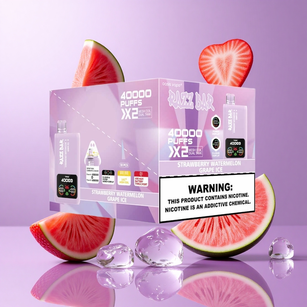 Razz Bar 40000 Puffs Erdbeere Wassermelone_Grape Eis Deutschland großhandel 1,0 Ohm 2 Mesh Coil