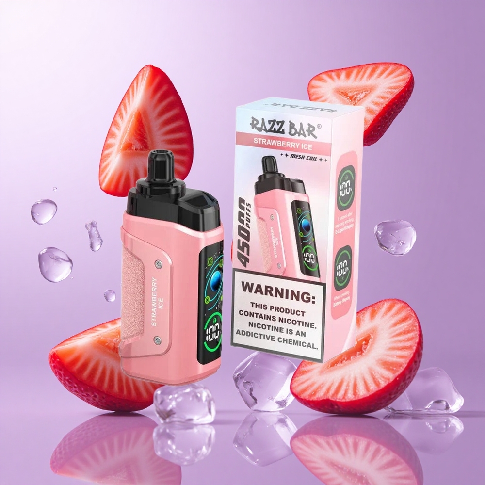 Razz Bar 45000 Puffs Einweg-Vape Erdbeere-Eis Deutschland großhandel Typ-C wiederaufladbar