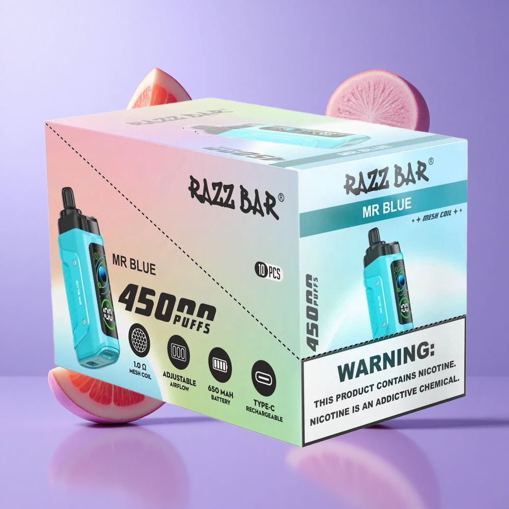 Razz Bar 45000 Puffs Einweg-Vape Herr Blau Deutschland großhandel 20 mg/ml Nikotingehalt
