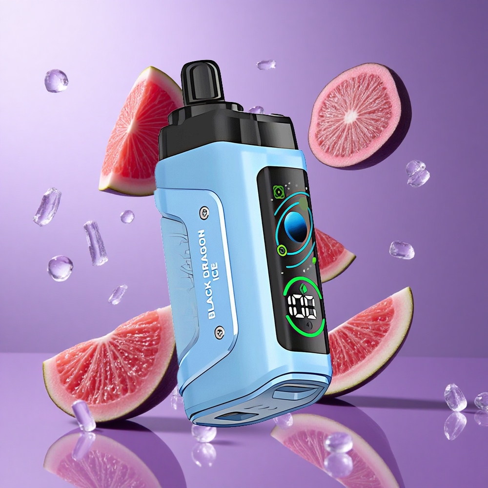 Razz Bar 45000 Puffs Schwarz Drachen Eis Deutschland großhandel Typ-C wiederaufladbar