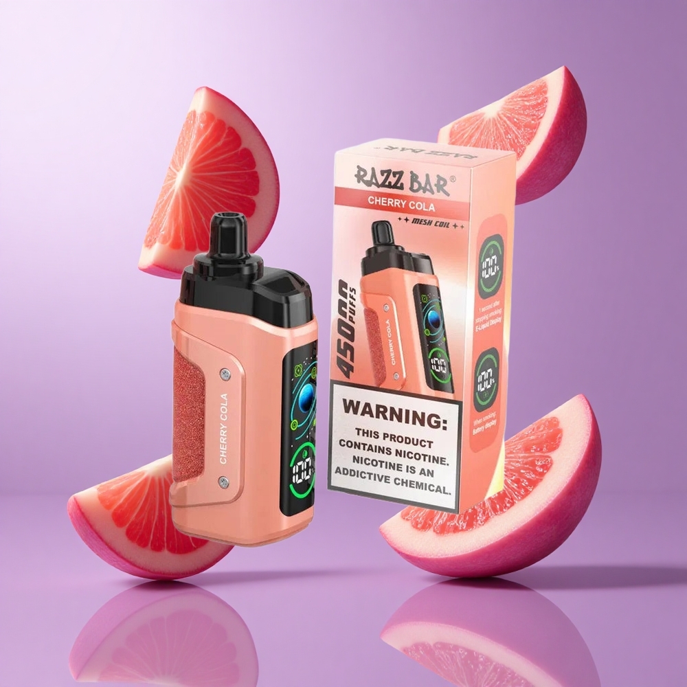 Razz Bar 45000 Puffs Wegwerf-Vape Kirsch-Cola Deutschland großhandel Typ-C wiederaufladbar
