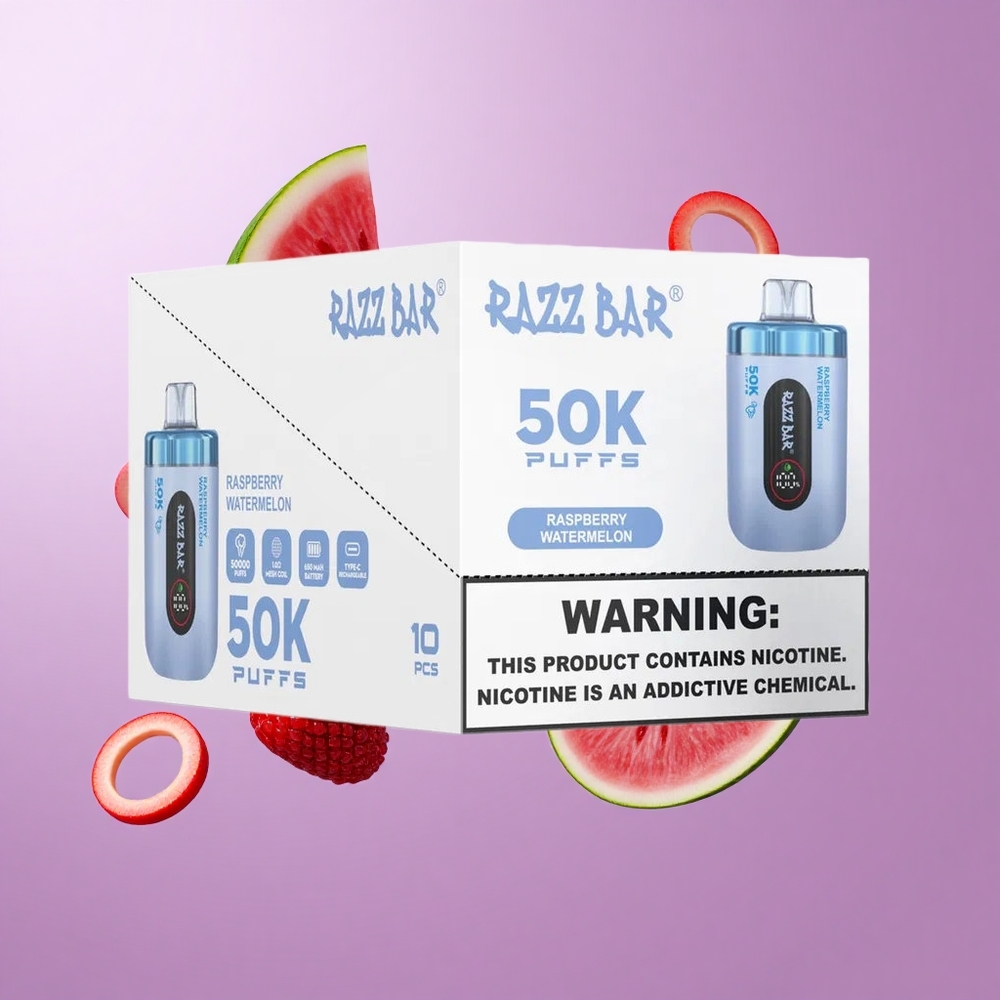 Razz Bar 50000 Puffs Himbeere Wassermelone Deutschland großhandel Typ-C wiederaufladbar
