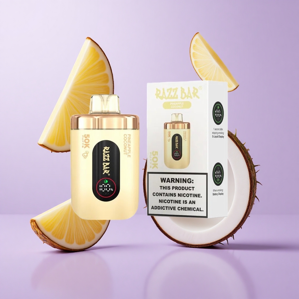 Razz Bar 50K Puffs Einweg-Vape Ananas Kokos Deutschland großhandel 1.0 Ohm Mesh Spule