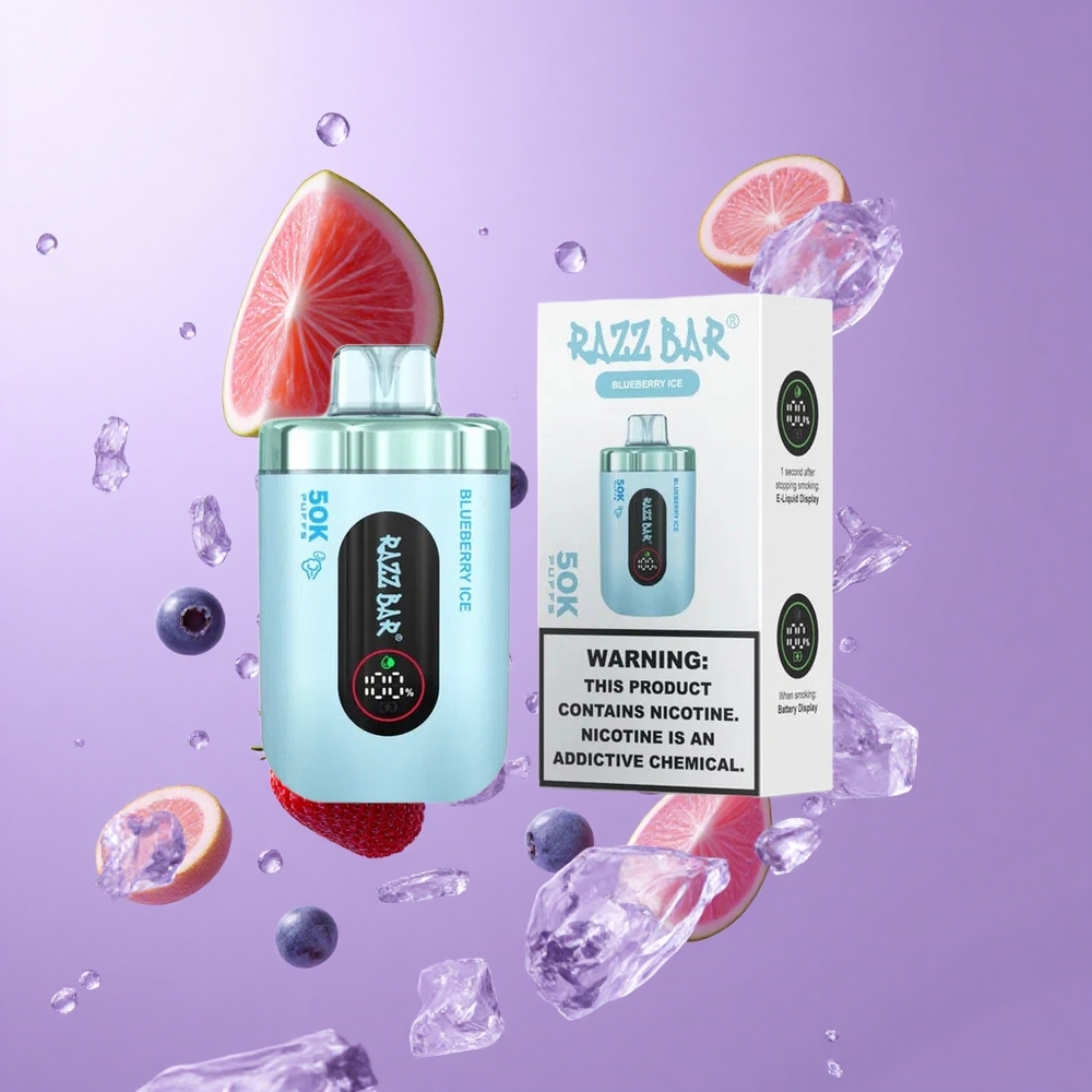 Razz Bar 50K Puffs Einweg-Vape Blaubeere Eis Deutschland großhandel Typ-C wiederaufladbar