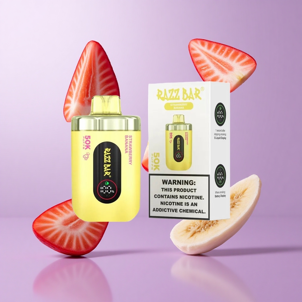 Razz Bar 50K Puffs Einweg-Vape Erdbeere Banane Deutschland großhandel 1.0 Ohm Mesh Coil