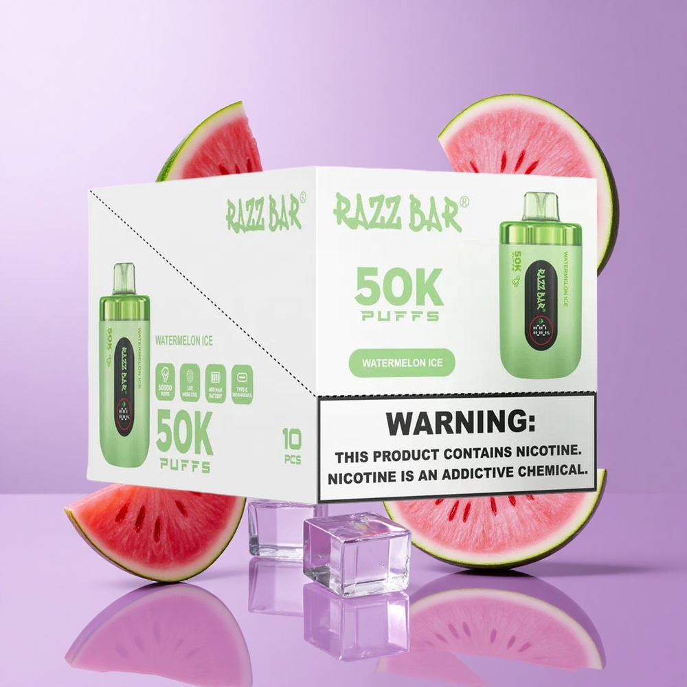 Razz Bar 50K Puffs Einweg-Vape Wassermelone Eis Deutschland großhandel Typ-C wiederaufladbar